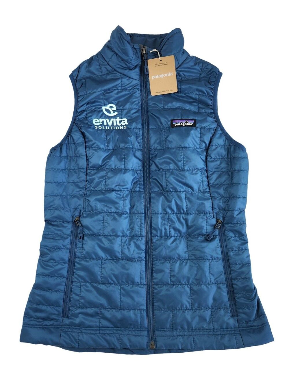 Patagonia Womens XS Nano Puff Vest Lagom Blue NWT Embroidered Logo
